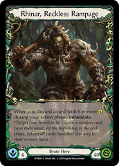 Quicken // Rhinar, Reckless Rampage [WTR225 // WTR001] (Welcome to Rathe)  1st Edition Normal | Card Merchant Takapuna