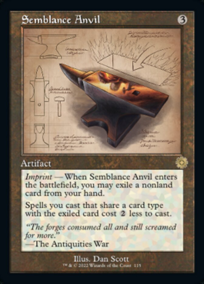 Semblance Anvil (Retro Schematic) [The Brothers' War Retro Artifacts] | Card Merchant Takapuna