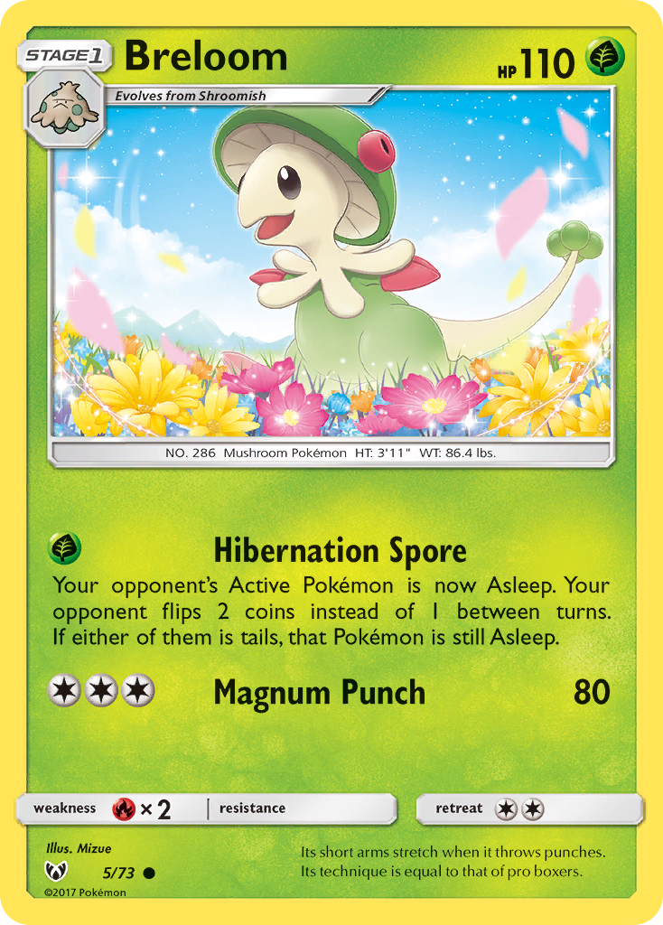 Breloom (5/73) [Sun & Moon: Shining Legends] | Card Merchant Takapuna