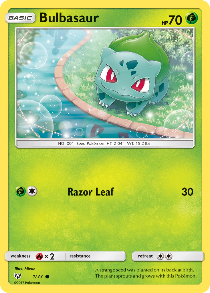 Bulbasaur (1/73) [Sun & Moon: Shining Legends] | Card Merchant Takapuna
