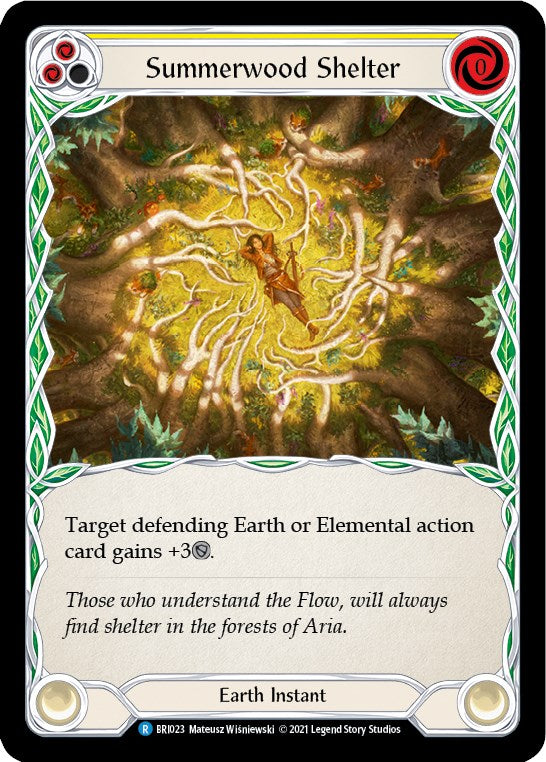 Summerwood Shelter (Yellow) [BRI023] (Tales of Aria Briar Blitz Deck)  1st Edition Normal | Card Merchant Takapuna