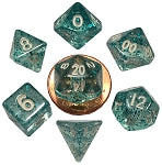 Mini Polyhedral Dice Set: Ethereal Light Blue | Card Merchant Takapuna