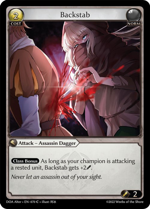 Backstab (070) [Dawn of Ashes: Alter Edition] | Card Merchant Takapuna