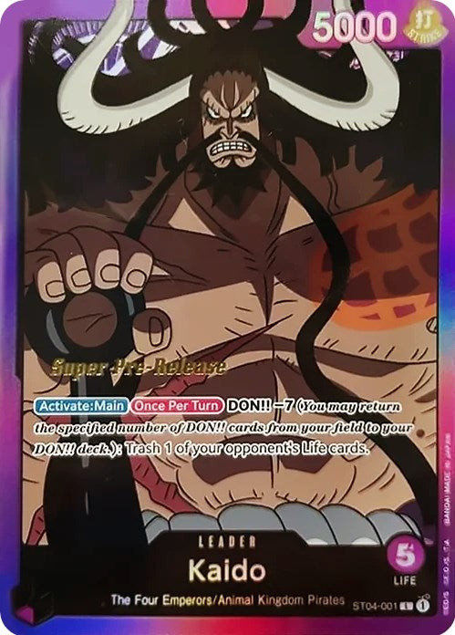 Kaido [Super Pre-Release Starter Deck: Animal Kingdom Pirates] | Card Merchant Takapuna