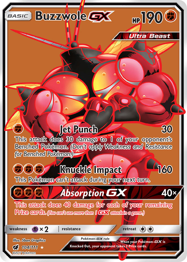 Buzzwole GX (104/111) [Sun & Moon: Crimson Invasion] | Card Merchant Takapuna