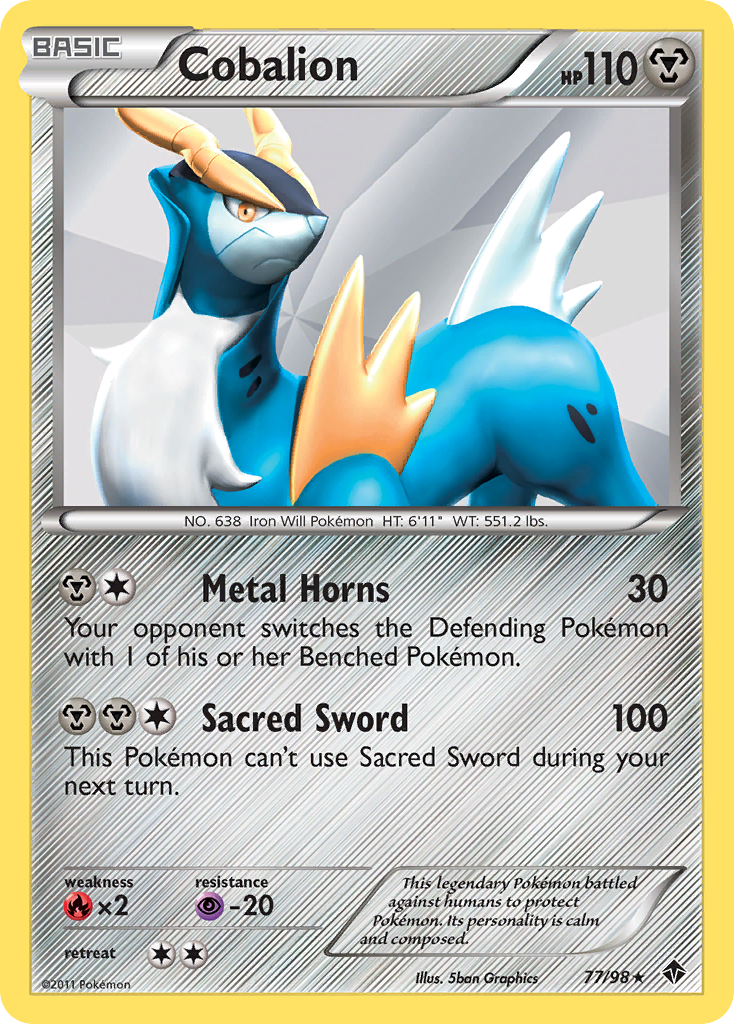 Cobalion (77/98) [Black & White: Emerging Powers] | Card Merchant Takapuna