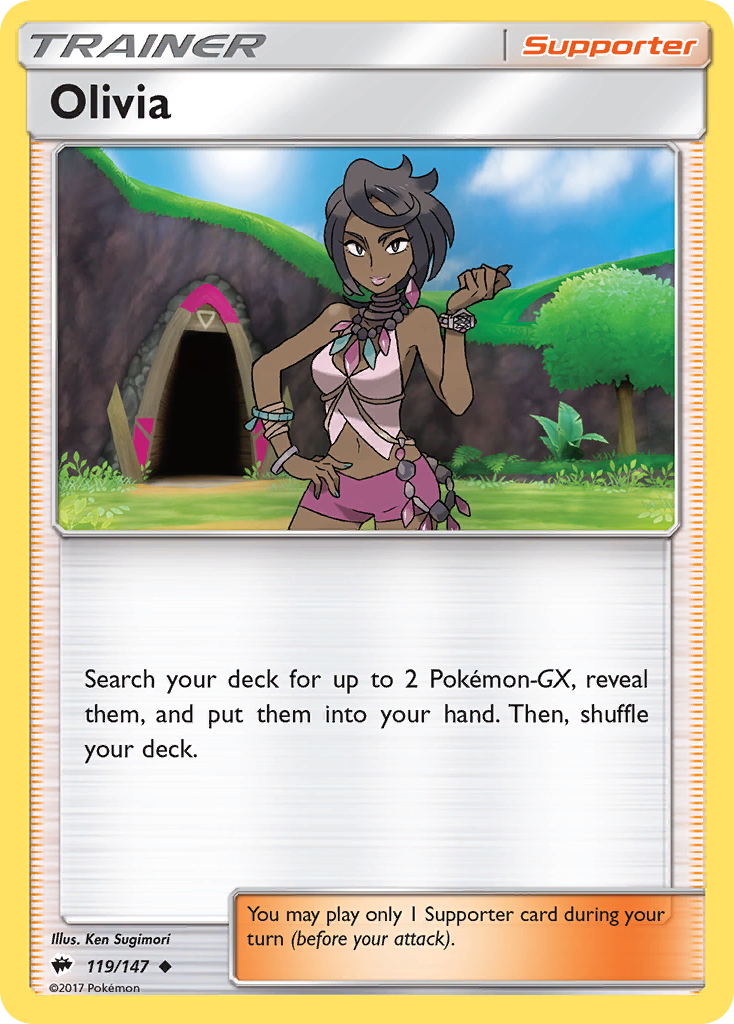 Olivia (119/147) [Sun & Moon: Burning Shadows] | Card Merchant Takapuna