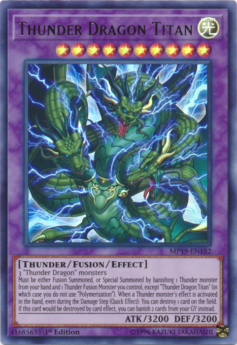 Thunder Dragon Titan [MP19-EN182] Ultra Rare | Card Merchant Takapuna