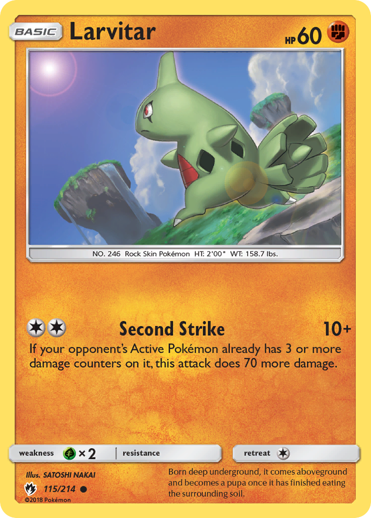 Larvitar (115/214) [Sun & Moon: Lost Thunder] | Card Merchant Takapuna