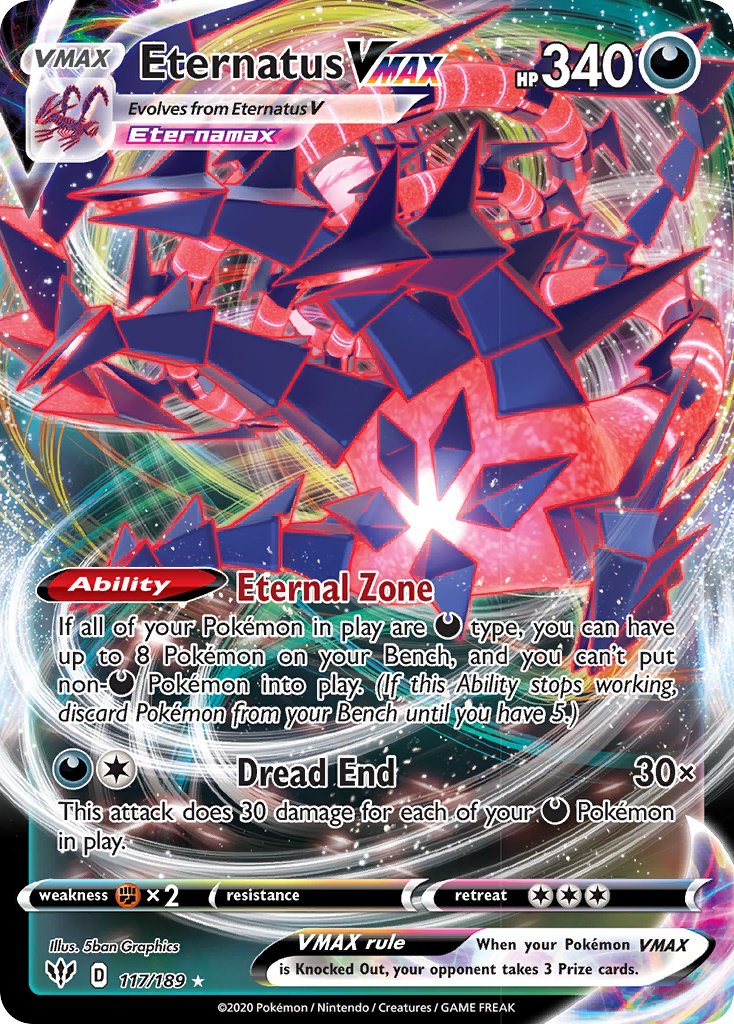Eternatus VMAX (117/189) [Sword & Shield: Darkness Ablaze] | Card Merchant Takapuna