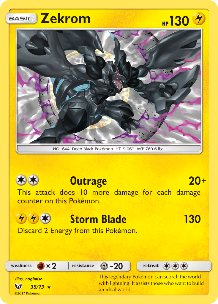 Zekrom (35/73) [Sun & Moon: Shining Legends] | Card Merchant Takapuna