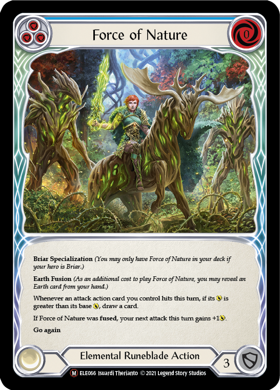 Force of Nature [U-ELE066] (Tales of Aria Unlimited)  Unlimited Rainbow Foil | Card Merchant Takapuna