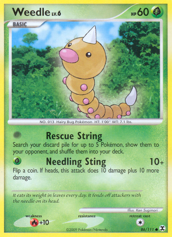 Weedle (86/111) [Platinum: Rising Rivals] | Card Merchant Takapuna