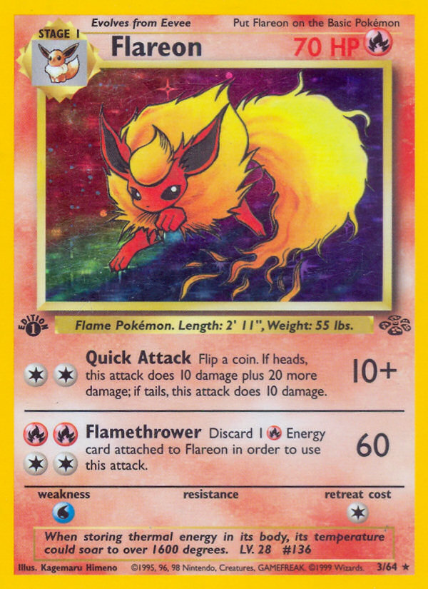 Flareon (3/64) [Jungle 1st Edition] | Card Merchant Takapuna