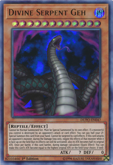 Divine Serpent Geh [DUPO-EN047] Ultra Rare | Card Merchant Takapuna