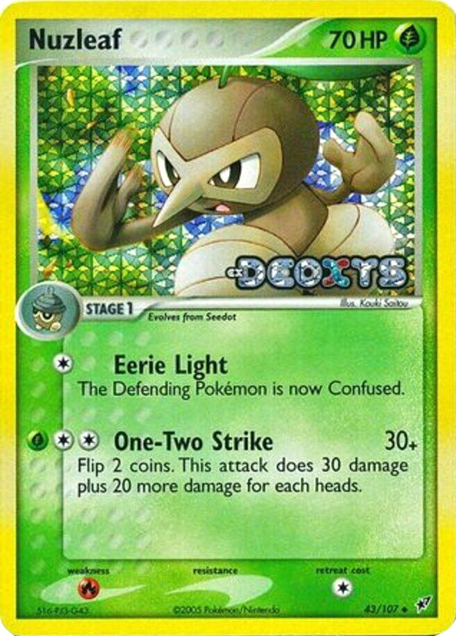 Nuzleaf (43/107) (Stamped) [EX: Deoxys] | Card Merchant Takapuna