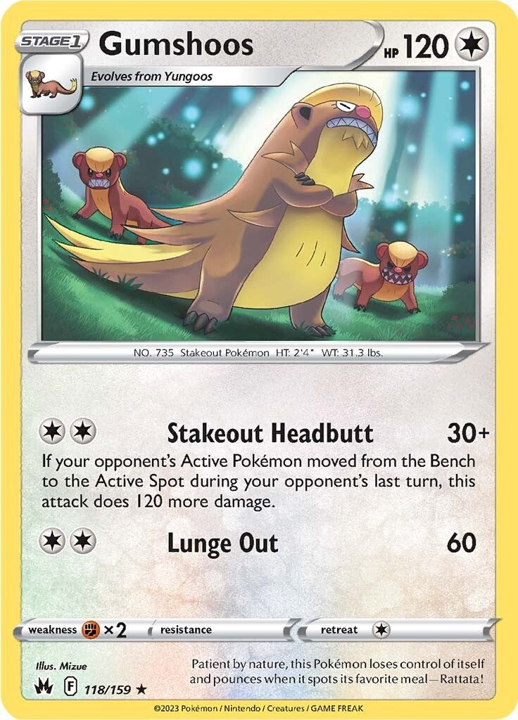 Gumshoos (118/159) [Sword & Shield: Crown Zenith] | Card Merchant Takapuna