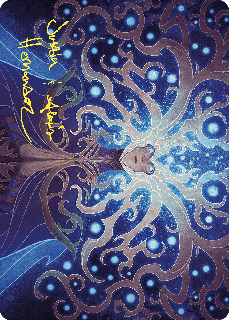 Omniscience Art Card (Gold-Stamped Signature) [Wilds of Eldraine Art Series] | Card Merchant Takapuna