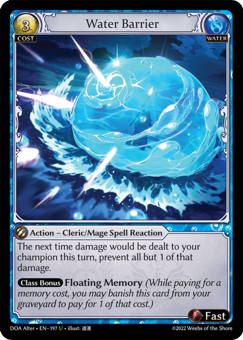 Water Barrier (197) [Dawn of Ashes: Alter Edition] | Card Merchant Takapuna