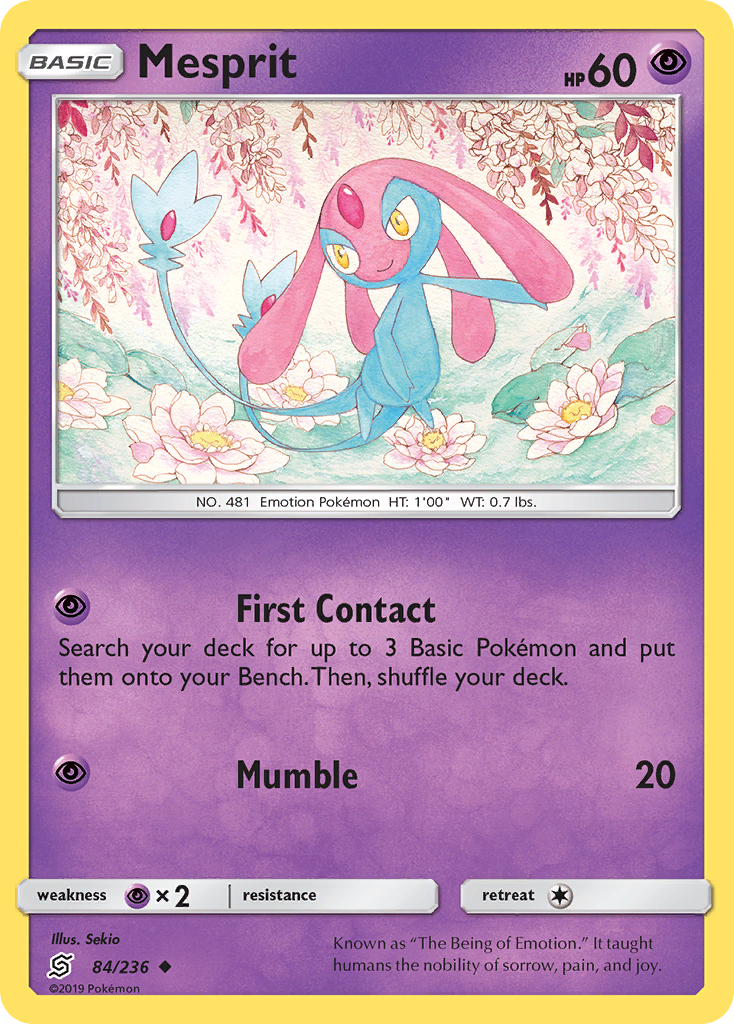 Mesprit (84/236) [Sun & Moon: Unified Minds] | Card Merchant Takapuna