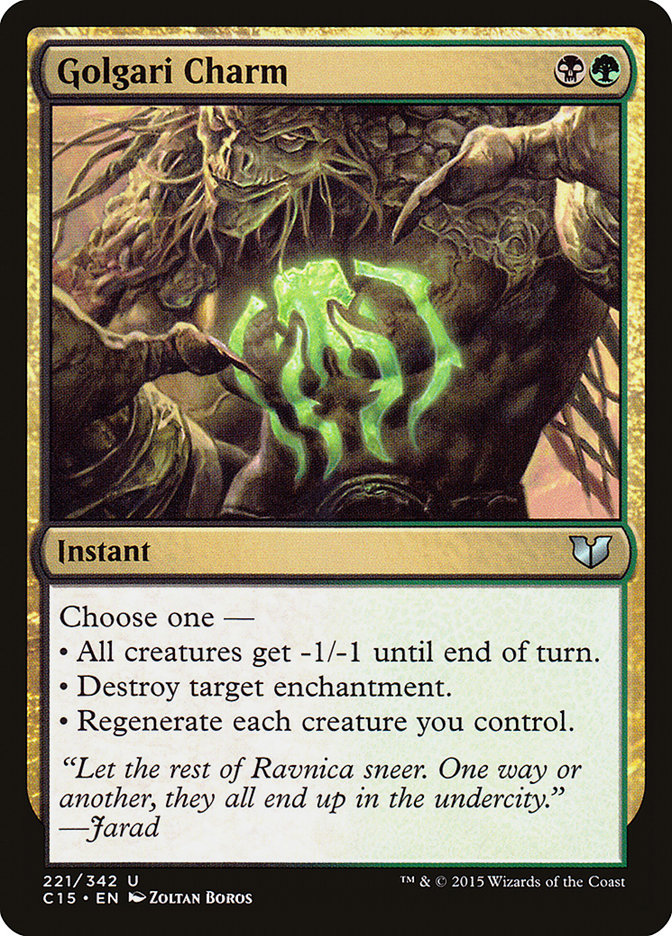Golgari Charm [Commander 2015] | Card Merchant Takapuna