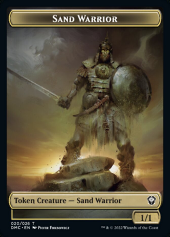 Sand Warrior Token [Dominaria United Commander Tokens] | Card Merchant Takapuna