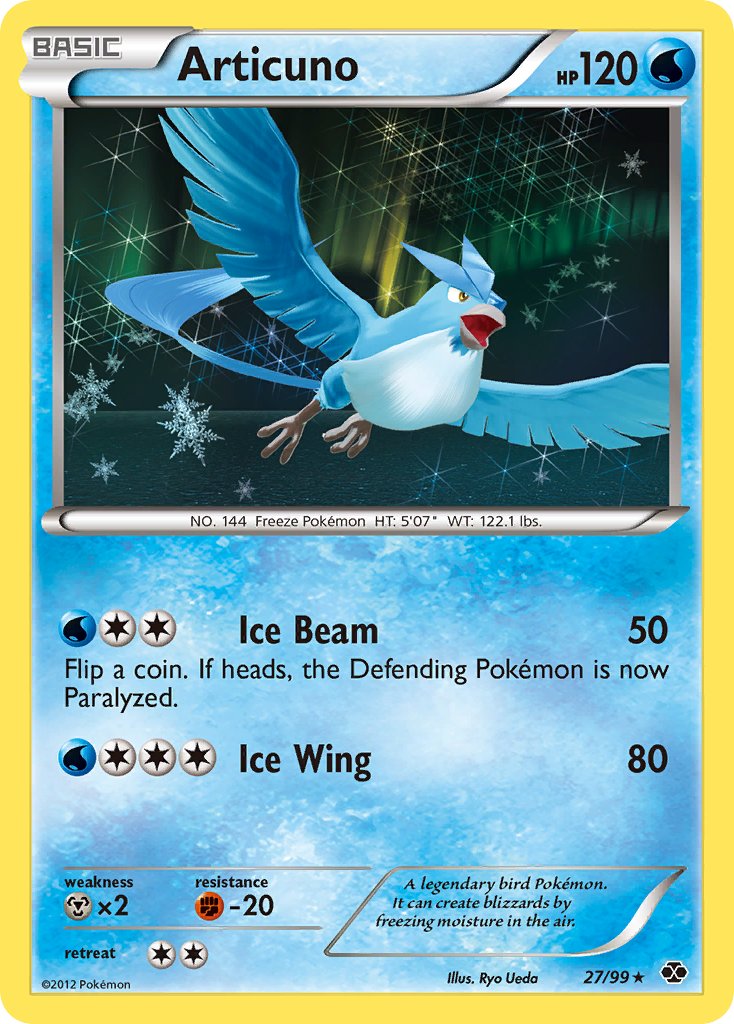 Articuno (27/99) (Blister Exclusive) [Black & White: Next Destinies] | Card Merchant Takapuna