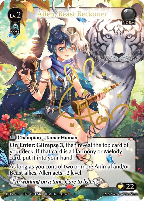 Allen, Beast Beckoner (CSR) (016) [Dawn of Ashes: Alter Edition] | Card Merchant Takapuna
