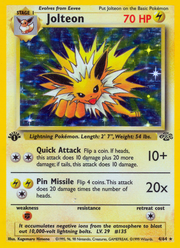 Jolteon (4/64) [Jungle 1st Edition] | Card Merchant Takapuna