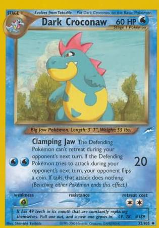 Dark Croconaw (32/105) [Neo Destiny Unlimited] | Card Merchant Takapuna