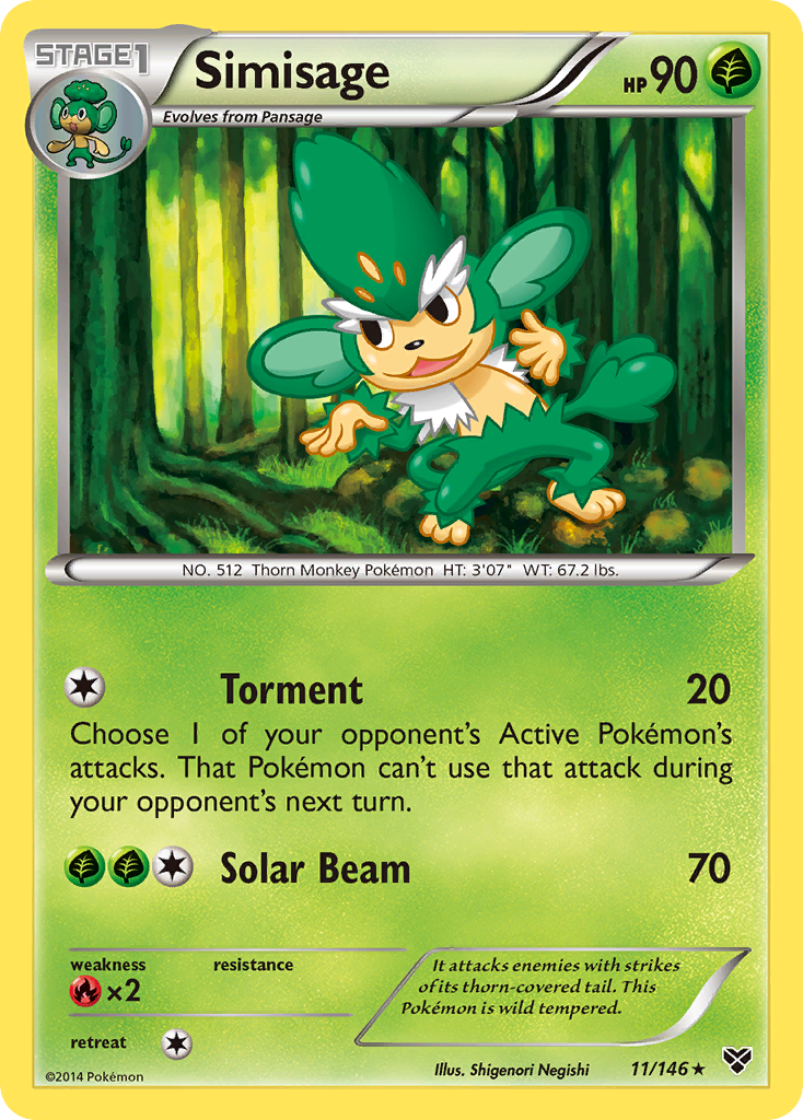 Simisage (11/146) [XY: Base Set] | Card Merchant Takapuna