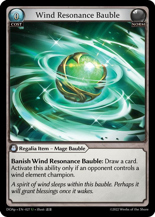 Wind Resonance Bauble (027) [Dawn of Ashes: Prelude] | Card Merchant Takapuna