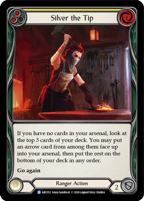 Silver the Tip (Yellow) [U-ARC052] (Arcane Rising Unlimited)  Unlimited Rainbow Foil | Card Merchant Takapuna