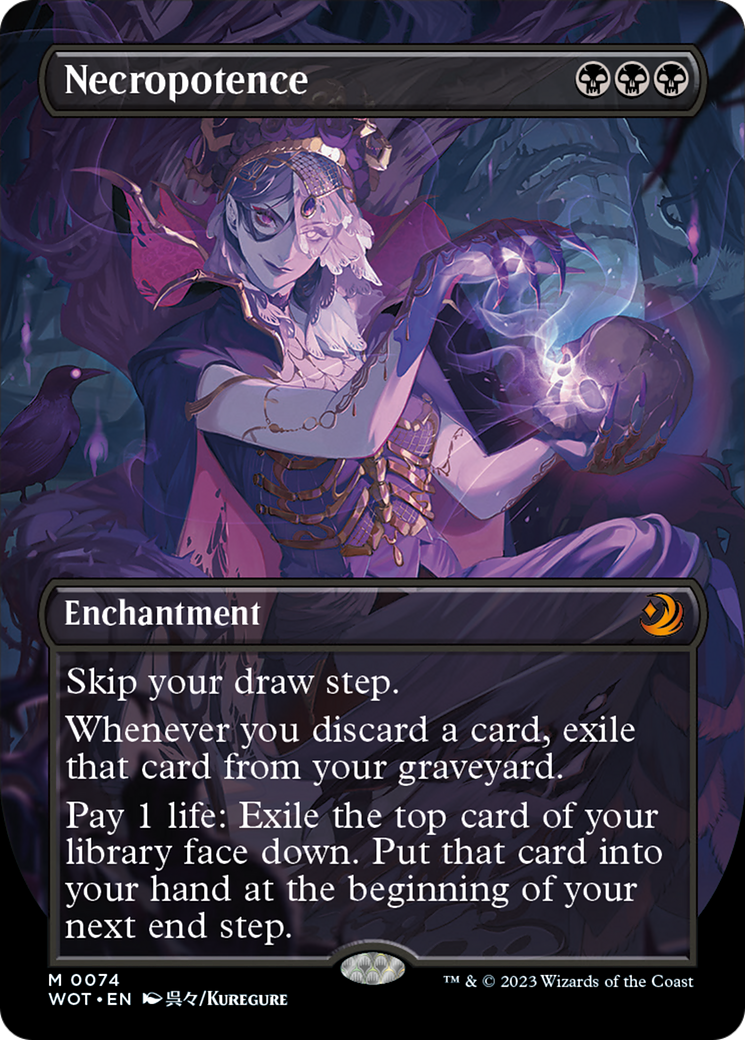 Necropotence (Anime Borderless) [Wilds of Eldraine: Enchanting Tales] | Card Merchant Takapuna