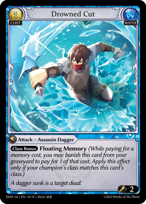 Drowned Cut (167) [Dawn of Ashes: 1st Edition] | Card Merchant Takapuna