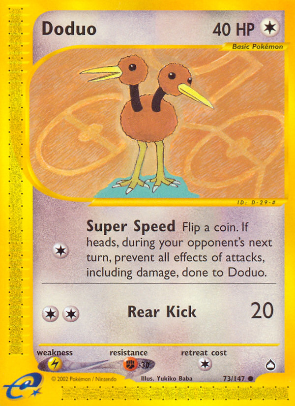 Doduo (73/147) [Aquapolis] | Card Merchant Takapuna
