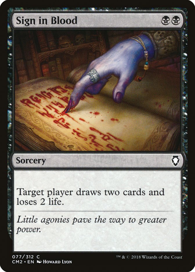 Sign in Blood [Commander Anthology Volume II] | Card Merchant Takapuna