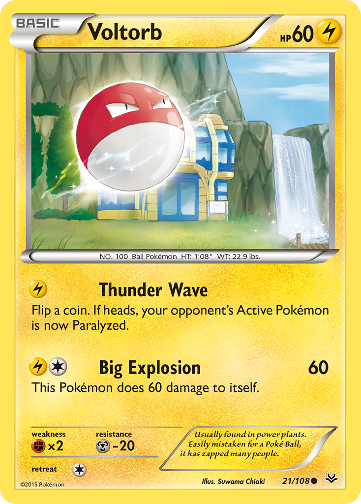 Voltorb (21/108) [XY: Roaring Skies] | Card Merchant Takapuna
