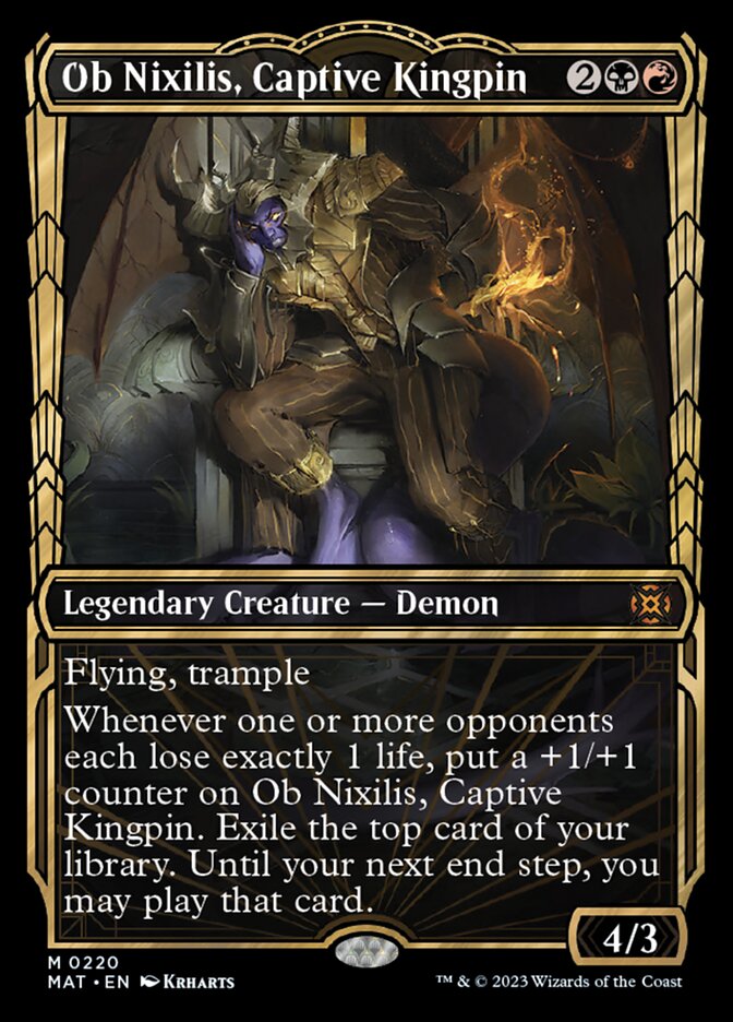 Ob Nixilis, Captive Kingpin (Showcase Halo Foil) [March of the Machine: The Aftermath] | Card Merchant Takapuna