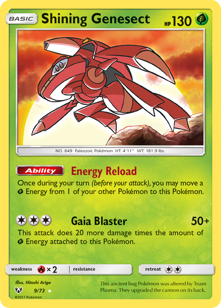Shining Genesect (9/73) [Sun & Moon: Shining Legends] | Card Merchant Takapuna