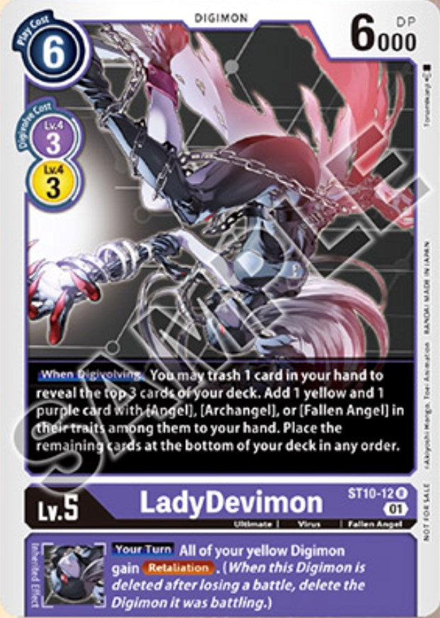 LadyDevimon [ST10-12] (Tamer Goods Set Angewomon & LadyDevimon) [Starter Deck: Parallel World Tactician Promos] | Card Merchant Takapuna