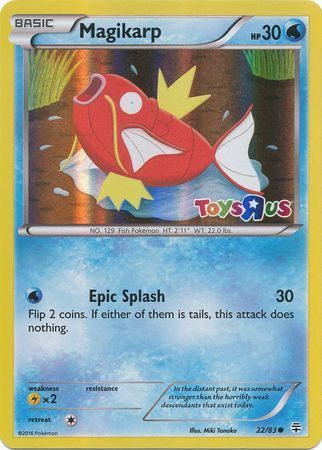 Magikarp (22/83) (Toys R Us Promo) [XY: Generations] | Card Merchant Takapuna