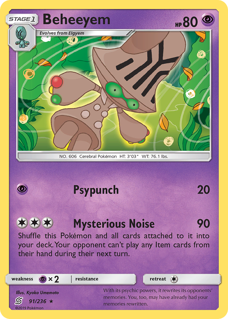 Beheeyem (91/236) [Sun & Moon: Unified Minds] | Card Merchant Takapuna