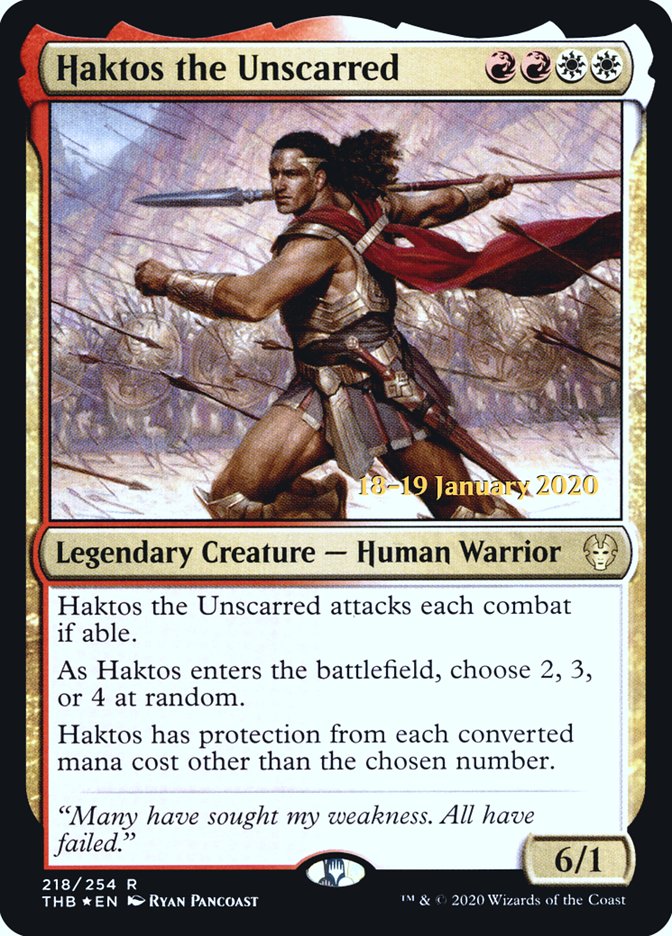 Haktos the Unscarred [Theros Beyond Death Prerelease Promos] | Card Merchant Takapuna