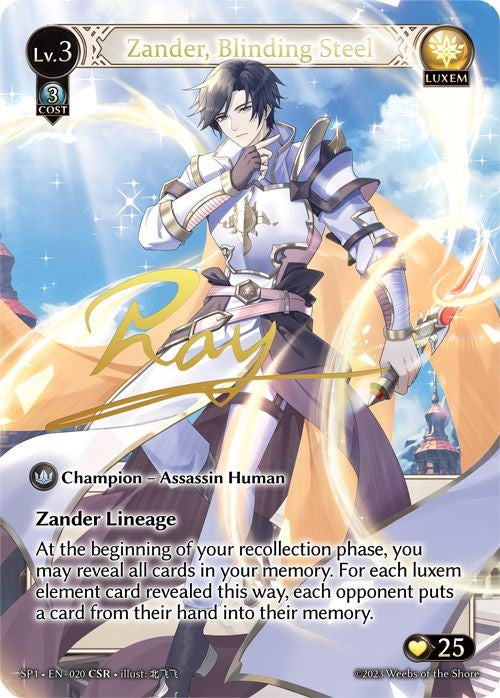 Zander, Blinding Steel (CSR) (020) [Supporter Pack 1] | Card Merchant Takapuna