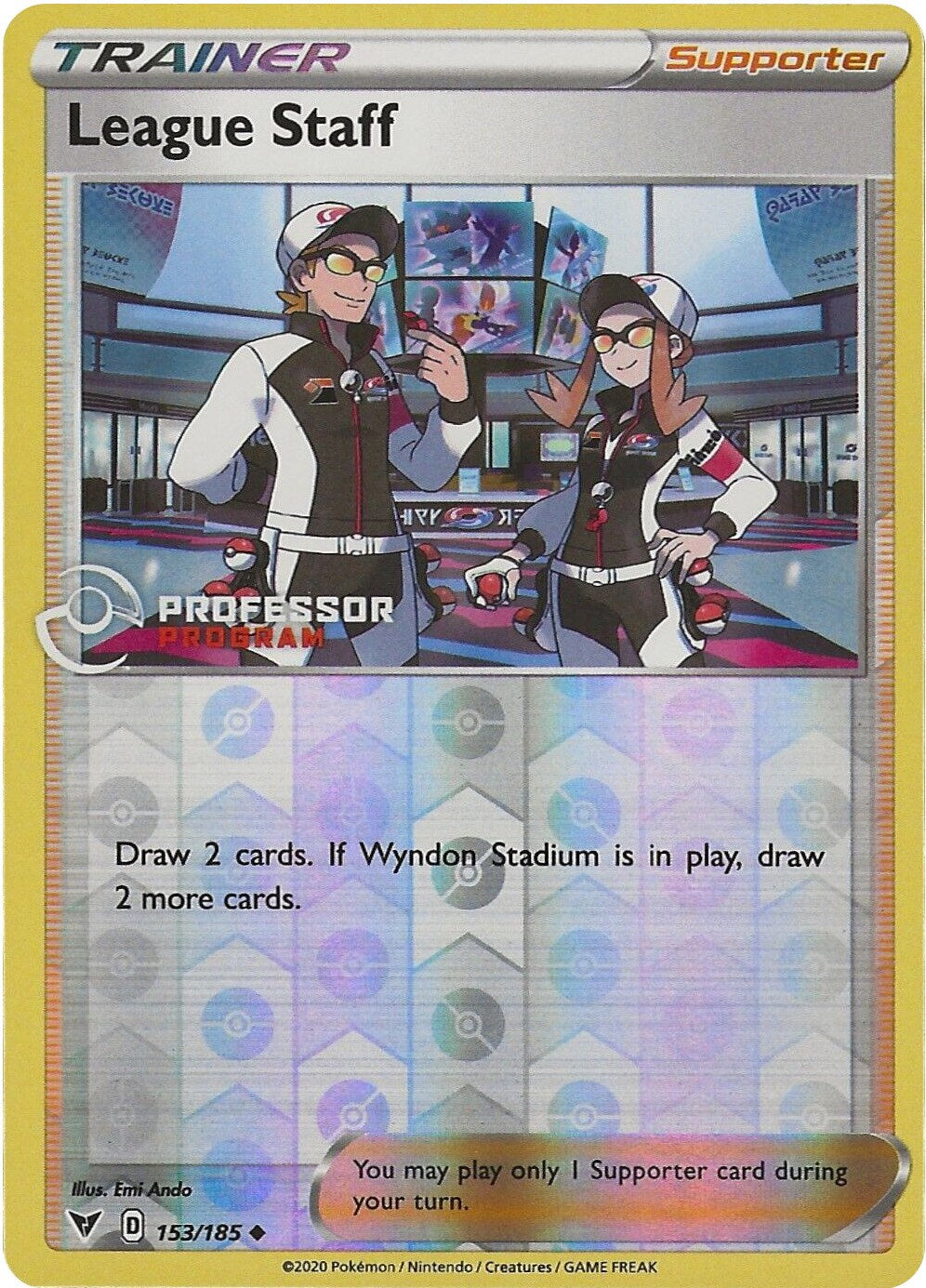 League Staff (153/185) (Professor Program Promo) [Sword & Shield: Vivid Voltage] | Card Merchant Takapuna