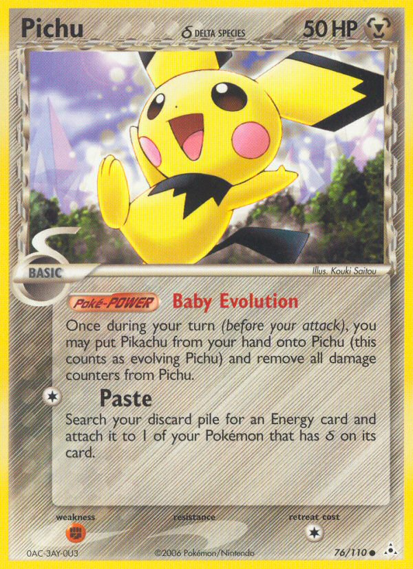 Pichu (76/110) (Delta Species) [EX: Holon Phantoms] | Card Merchant Takapuna