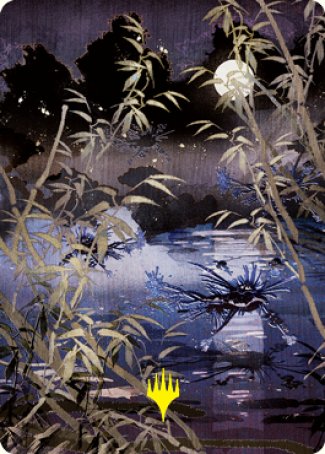 Swamp Art Card (Gold-Stamped Signature) [Kamigawa: Neon Dynasty Art Series] | Card Merchant Takapuna