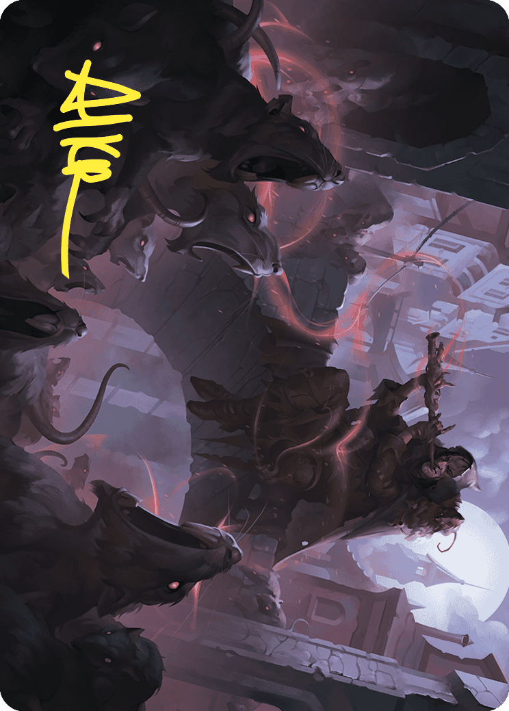 Gnawing Crescendo Art Card (Gold-Stamped Signature) [Wilds of Eldraine Art Series] | Card Merchant Takapuna