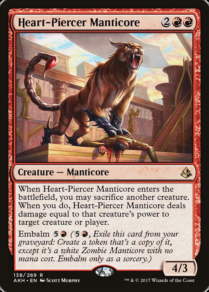 Heart-Piercer Manticore [Amonkhet] | Card Merchant Takapuna